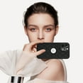 thumbnail image 3 of Unique Logo View Design Luxury PU Leather Lozenge Pattern Phone Case for iPhone 13 Pro Anti-Slip Scratch Resistant Ultra Slim Shockproof Anti-fall Protective Phone Case Cover,Black, 3 of 7