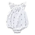 thumbnail image 1 of SUNSIOM Barboteuse Imprimée pour Bébé Fille, Manches Volantes Combinaison Décontractée, 1 of 10