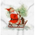 thumbnail image 2 of Christmas Santa Claus Winter Sled Women's Graphic T Shirt Tees Brisco Brands S, 2 of 5
