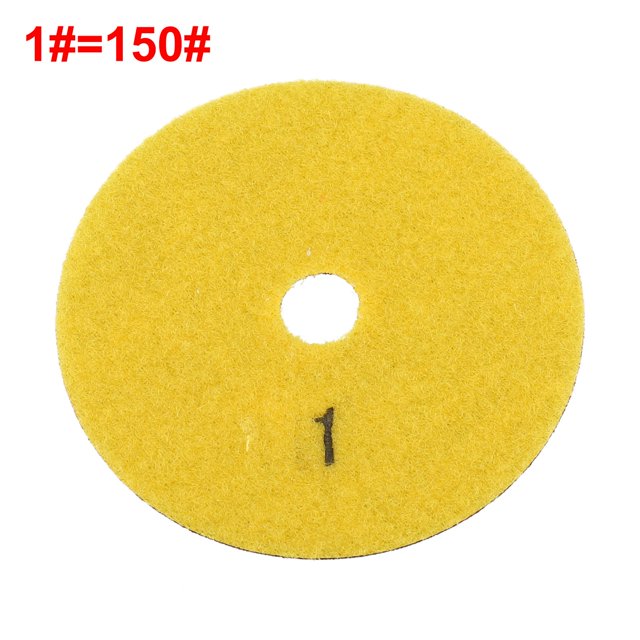 Tampon de Polissage à Sec Diamant 4 Pouces Disque de Ponçage Flexible pour Granit Marbre