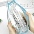 thumbnail image 5 of SLYNSHome Clear Pencil Case,PVC Pencil Pouch Plastic Transparent Pen Bag Stationery Make up Organizer with Zipper Office Travel Supplies for Men Women - Blue, 5 of 7