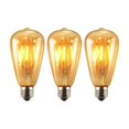 thumbnail image 1 of Paquete de 3 bombillas LED, retro, vintage, cálida, 4 W, E27, 1 of 4