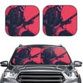 thumbnail image 2 of Saiise Rock Skull Guitarist for Foldable Car Sun Shades (2-Pack) Offer Sun Protection with an Easy-fold Design for Convenient Windshield Shading-Medium, 2 of 6
