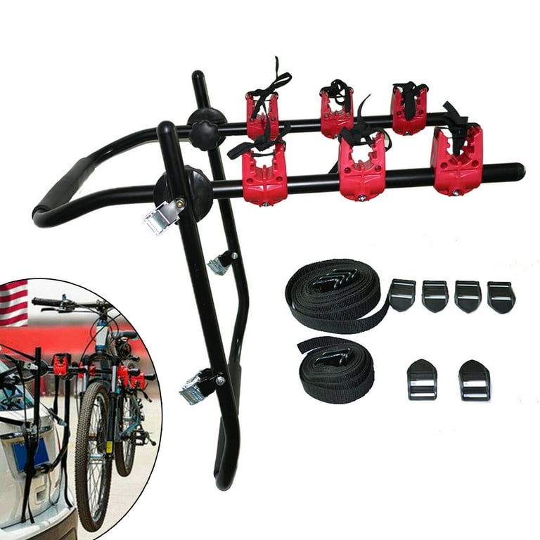 General Bike Rack Trunk Mount 3 Bike Carrier Foldable Bicycle Rack for Car Walmart