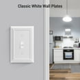 thumbnail image 4 of DEWENWILS 4-Pack Toggle Wallplate, Metal Light Switch Covers with White Finish, Heavy Duty Face Plates, 4 of 6