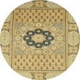 thumbnail image 1 of Ahgly Company Indoor Round Abstract Cinnamon Brown Abstract Area Rugs, 4' Round, 1 of 6