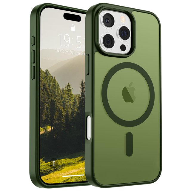 Funda magnética SUPFINE para iPhone 16 Pro Max Green