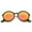 Black-Silver / Magenta Mirror, variant on sunglassLA Unisex Mid Sized Modern Metal Temple Mirror Lens Round Sunglasses (Tortoise / Pink-Green Mirror) - 49mm