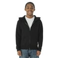 thumbnail image 1 of Jerzees Youth NuBlend Full Zip Hooded Sweatshirt, L, Black, 1 of 2