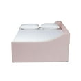 thumbnail image 2 of Baxton Studio Raphael Lit de Jour Pleine Grandeur Rembourré en Velours Rose avec Tiroir-Lit, 2 of 7