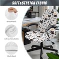 thumbnail image 3 of SCRAWLGOD Cats Fish Bone Paws 3 Pieces Set Anti-Dust Computer Chair Cover with Arm Protector Stretchable Rotating Chair Cover Scratch Resistant Gaming Chair Slipcover, S, 3 of 7