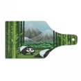 thumbnail image 1 of Tropical Cutting Board, Panda Bears Walking Among Bamboo Majestic Mountain Jungle Cartoon Illustration, Tempered Glass Cutting and Serving Board, Wine Bottle Shape, Multicolor, by Ambesonne, 1 of 1