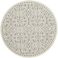 thumbnail image 3 of SAFAVIEH Cambridge Leslie Geometric Wool Runner Rug, Silver/Ivory, 2'6" x 22', 3 of 10