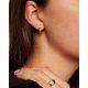 thumbnail image 2 of 14K Gold Plated Sterling Silver Posts Marquise Cubic Zirconia Huggie Hoop Earrings | Small Chunky Solitaire CZ Huggies for Women, 2 of 5