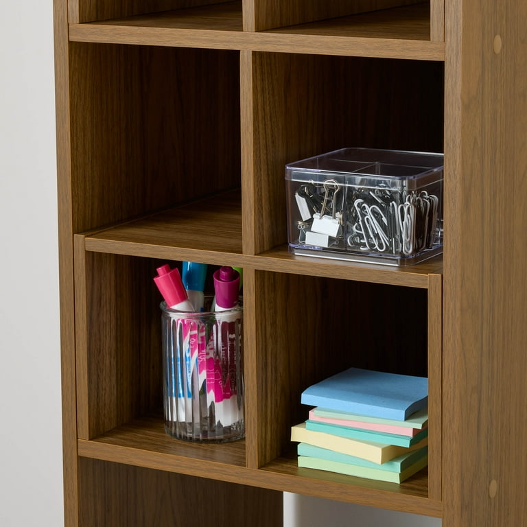 Mainstays Cube Storage Quad Inserts, Set of 2, Warm Walnut