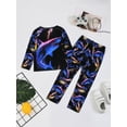 thumbnail image 4 of WIBACKER 1-12Years Kids Boys Pajamas Set Toddler Boy Long Sleeve Tops and Pants 2 Piece Pjs Sleepwear Shark Jammies, 4 of 11