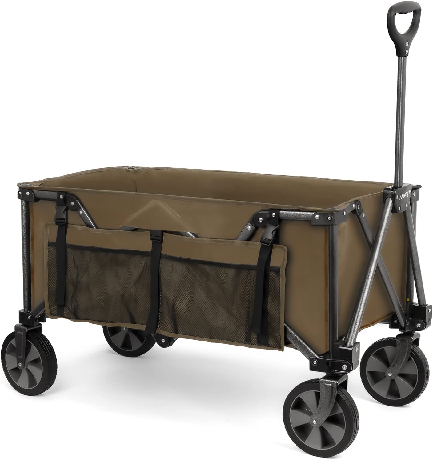 Collapsible Folding Wagon, Heavy Duty Utility Wagon Cart with Removable