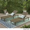 thumbnail image 5 of Afuera Living Contemporary Outdoor Wood Chaise Lounge in Gray (Set of 2), 5 of 11