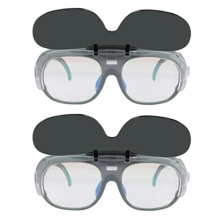 

2pcs Welding Goggles Flip-up Welding Glasses Anti-glare Welding Protective Glasses