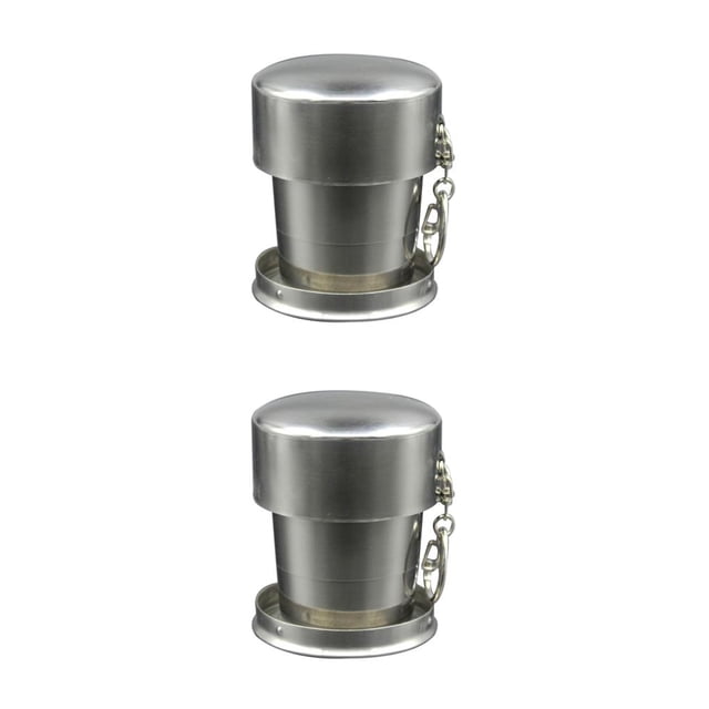 Billuyoard Frascos de agua de acero inoxidable duraderos taza de café de viaje taza portátil agua café al aire libre vaso de té botella plegable Type2 NO2 Billuyoard CBP080072