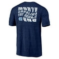 thumbnail image 3 of Men's Navy North Carolina Tar Heels Wavy Logo Tri-Blend T-Shirt, 3 of 3