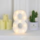 thumbnail image 4 of Bearachild Ceremonia de boda Aniversario Número en forma de luz Lámpara de números portátil con pilas Decoración de la fiesta del hotel de la oficina Kits de decoración para fiestas Numero 8 Bearachild HA074859-09, 4 of 6