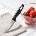 thumbnail image 2 of Paring Knives with Cover,7.87 inch Stainless Steel Knife with Ergonomic Plastic Handle and Blade Cover,Portable Fruit & Vegetable Knives,Small Kitchen Peeling Knives for Fruit Vegetable,Black, 2 of 6