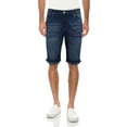 thumbnail image 1 of X RAY Men's Denim Shorts Frayed Hem Slim Look Stretch Jean Short for Men, 1 of 6
