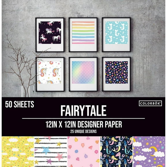 Tablette de papiers décoratifs de 30.5 cm Conte de fée Colorbok Papier de 30.5 cm Conte de fée