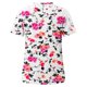 thumbnail image 4 of Mujeres Causal Mangas Cortas Cómodo Encaje Cuello Redondo Estampado Blusa Pullover Tops Camisa OAVQHLG3B Store lin121212, 4 of 5