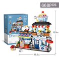 thumbnail image 1 of Street View Series Building Blocks Set, Izakaya Shaved Ice Takoyaki Coffee & Panda Tea House DIY Model, Creative Assembled Scenery Bricks Decor Toy Gift for Kids, 1 of 7