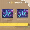thumbnail image 7 of Aarocafa – Neon Blue Butterfly Canvas Art | Enchanted Core Wall Decor | Vibrant Purple Galaxy Print – Unframed Accent for Bedroom/Living Room – 16x20in – Unframed, 7 of 7
