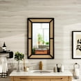thumbnail image 4 of SHYFOY Boho Rattan Wall Mirror Modern Decorative Rectangle Mirror for Living Room Home Decor, 4 of 8