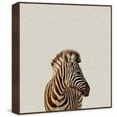 thumbnail image 2 of MARMONT HILL  - Handmade Zebra Side View Floater Framed Print on Canvas 24 x 24, 2 of 3