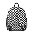 thumbnail image 3 of Black and White Checkered Backpack Backpack for School,Cute School Bag,Schoolbag with Adjustable Shoulder Straps & Padded Back,13.8"x11.4"x6", 3 of 6