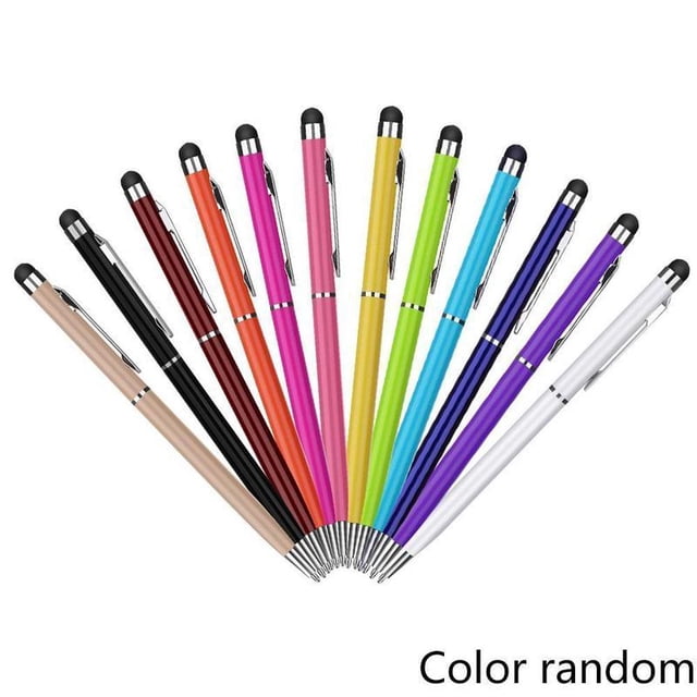 Stylus Pen 10 pcs, 2-in-1 Universal Touch Screen Stylus Ballpoint Pen For Smartphones Tablets 10 Extra Ink