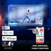 Monster Smart LED Strip Lights for TV, Multicolor LED Lights for 55-85 Inch TVs, Sound Reactive, App Control
