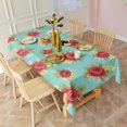 thumbnail image 3 of Pioneer Flower Floral Print Pattern Rectangle Tablecloth 60"x102", Waterproof Polyester Table Cloth, Wipeable Spillproof for Dining Camping Indoor Outdoor, 3 of 6