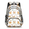 thumbnail image 2 of Corgi and Dog Food Cream Pattern Backpack for School, Cute School Bag with Adjustable Shoulder Straps and Padded Back, 16.9"x12.6"x5.9", 2 of 5