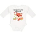 thumbnail image 3 of Inktastic My Cousins Love Me- Little Fox Boys or Girls Long Sleeve Baby Bodysuit, 3 of 5