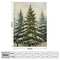 thumbnail image 4 of COMIO Pine Tree Winter Snow Green Forest Flannel Blanket (Universal 1) Durable and Long-lasting White, 4 of 6