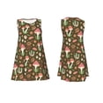 thumbnail image 7 of Fotbe Mushrooms And Autumn Leaves Pattern Women’s Summer Tank Midi Dress – Sleeveless A-Line Dress, Floral T-Shirt Dress, Casual Flowing Beach Sundress, 7 of 7