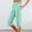 Mint Green, variant on Jesvior Women'S High Waisted Capri Pants Elastic Waist Casual Sports Yoga Capris with Pockets for Summer Lounge Running