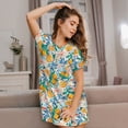 thumbnail image 3 of Xecao Colorful Fruits for Women's Loose Nightgown Sleepwear Short Sleeves Shirt Casual Print Sleepdress, 3 of 6