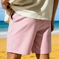 thumbnail image 6 of Busydd Shorts for Men Trendy Striped Elastic Waist Beach Shorts Comfy Summer Drawstring Mens Casual Shorts with Pockets XL, 6 of 8