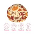 thumbnail image 5 of KLL Autumn Leaves 2 Pattern Shower Cap & Bath Cap for Women,Reversible Oversized Waterproof Shower Caps for all Hair Lengths,Elastic Reusable Bathing Hair Cap, 5 of 6