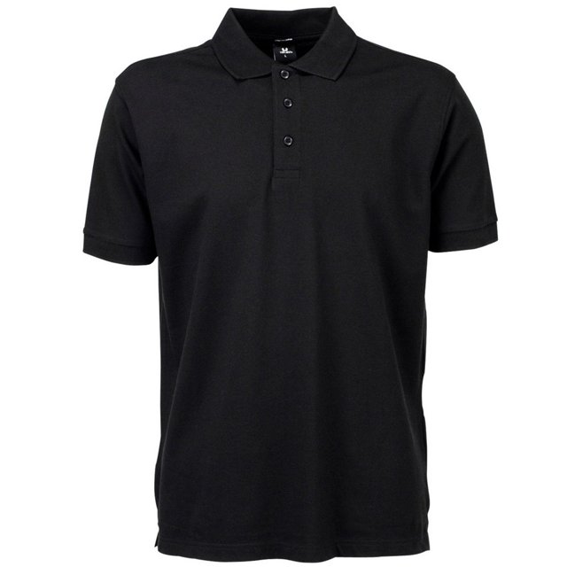 Tee Jays - Polo deportivo lujo para hombre caballero (Negro)