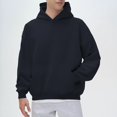 thumbnail image 2 of Blekii Men's Cotton Collar Pullover Sweatshirt, Casual Long Sleeve Shirt Style Top, Soft Blend for Everyday Comfort, Versatile Layering Piece, Minimalist Design for Work Or Leisure,, 2 of 10