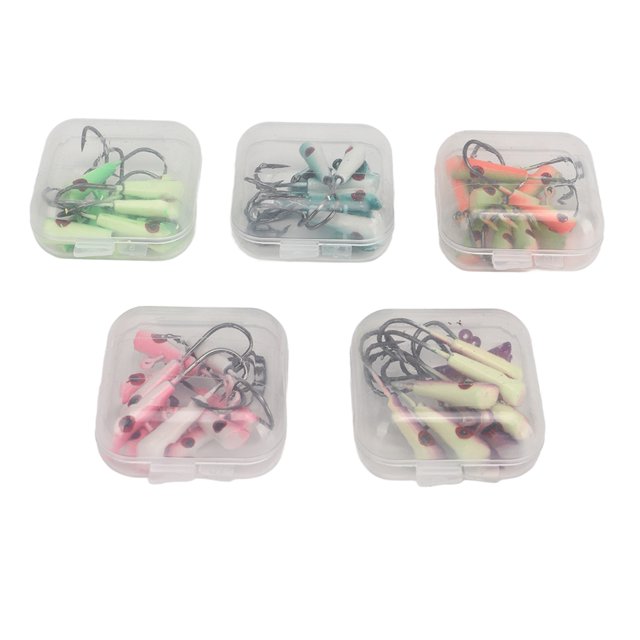 Jig Heads, 50PCS Jigs de pesca en hielo Jigs de pesca en hielo Ganchos de cabeza de jig optimizados para la excelencia