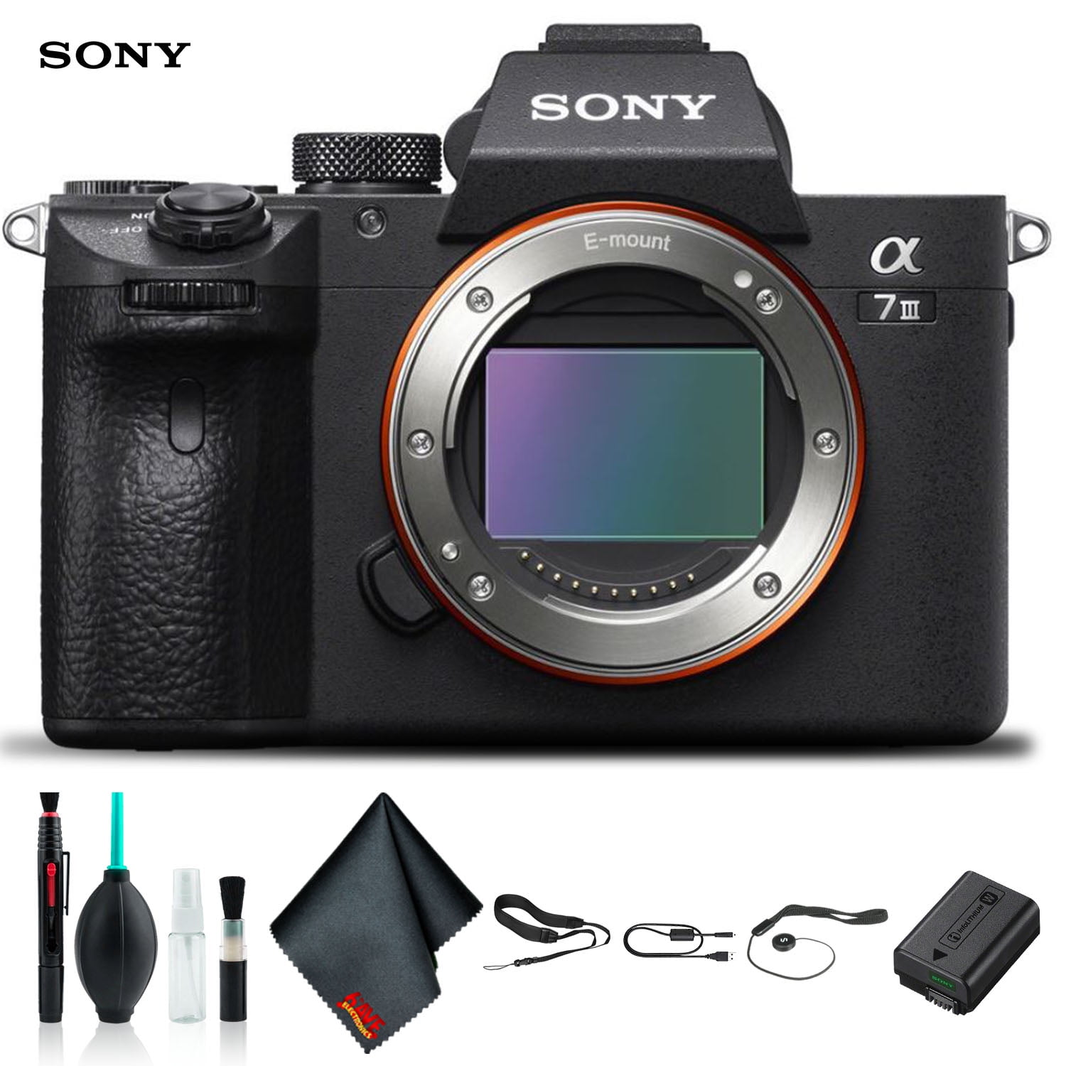 Includes: Dust Blower Brush 25 Lens Tissue Lens Solution 5 Cotton Swabs Digital Camera Cleaning Kit Compatible with Sony Alpha a7R III Mirrorless Digital Camera Cleaning Cloth
